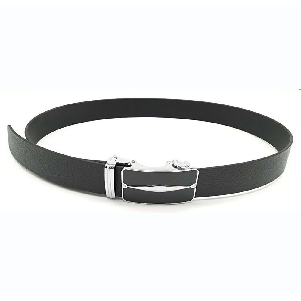 Adjustable Custom Top Quality Automatic Buckle Ratchet Genuine Leather Belt for Men