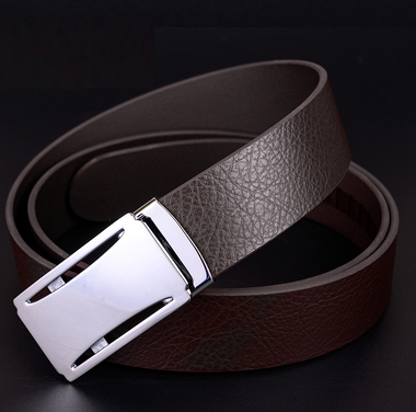 High Quality Black Custom Automatic Buckle Mens Leather Belt for Men