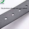 High Quality Black Plain Polyurethane Synthetic Leather Alloy Pin Buckle Belt